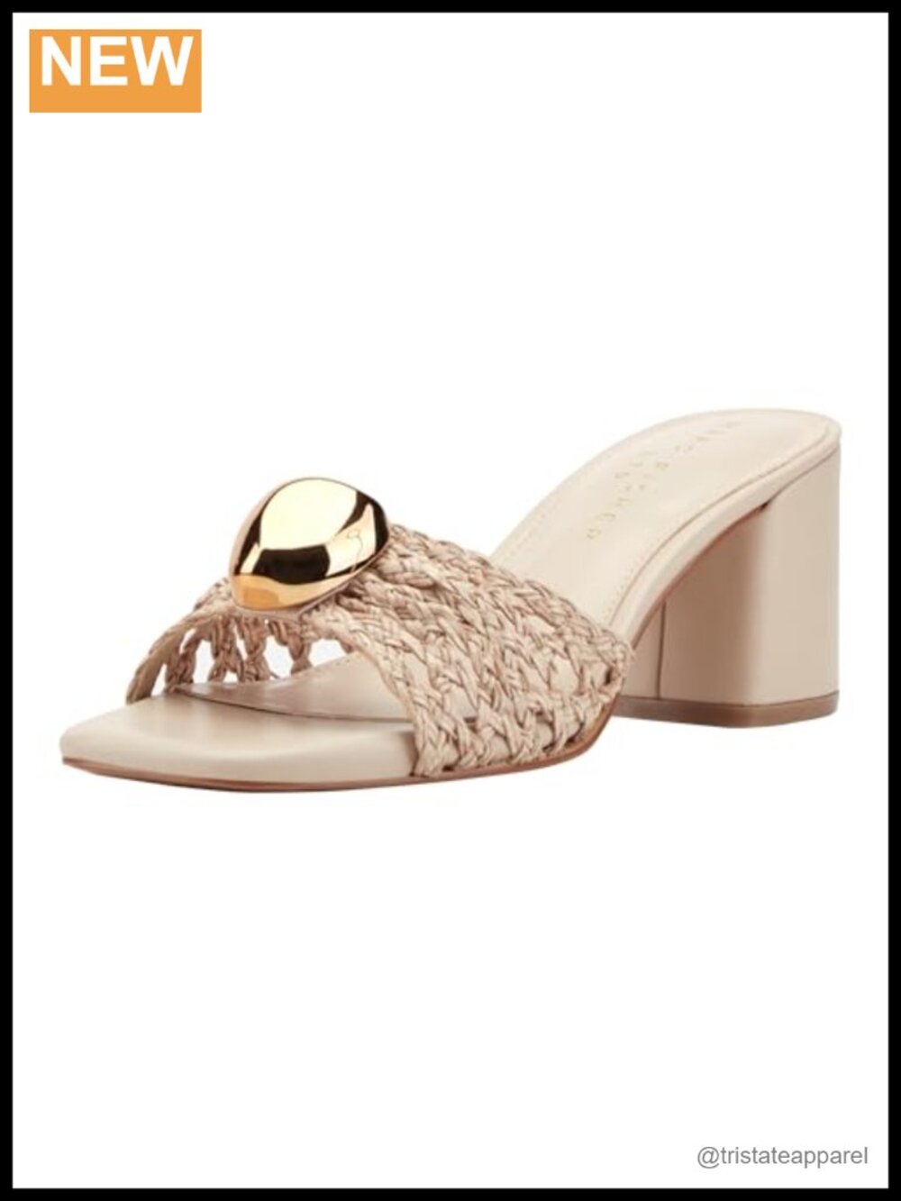 Marc Fisher LTD Farrel Slide Heeled Sandals Block Heel Open Toe